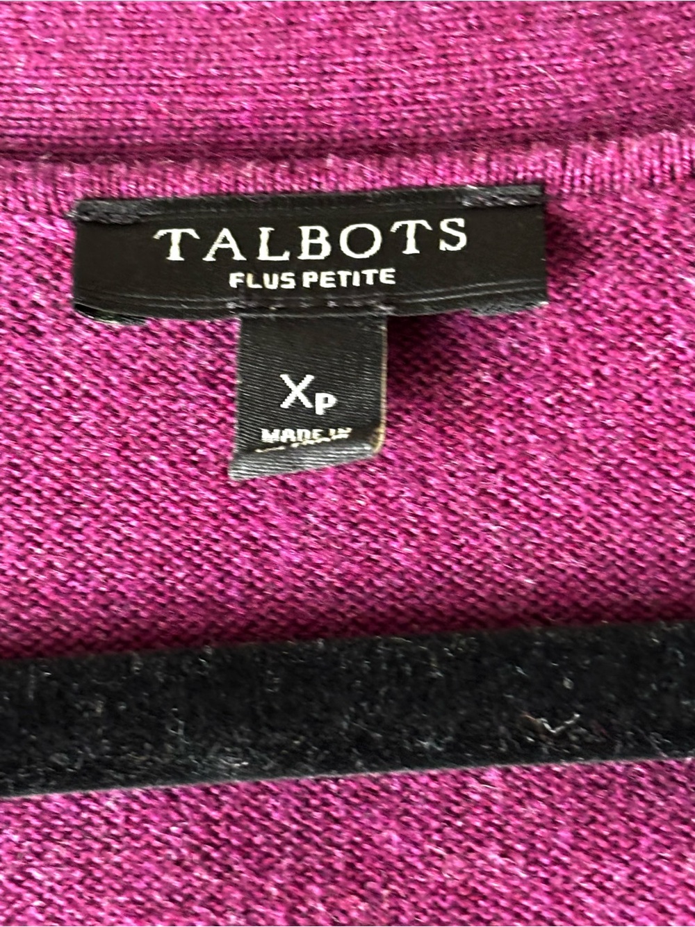Talbots Modern Girlfriend V-Neck Cardigan Plum Size XP - Picture 4 of 5